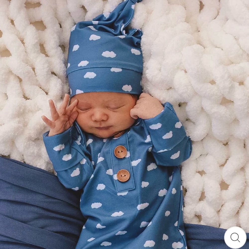Newborn Caden lane Knot Gown